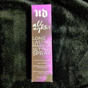 Urban Decay all nighter long lasting makeup setting spray.